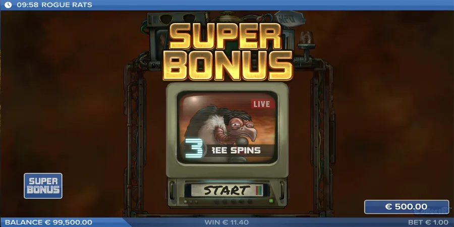 Rogue Rats of Nitropolis bonus mode free spins